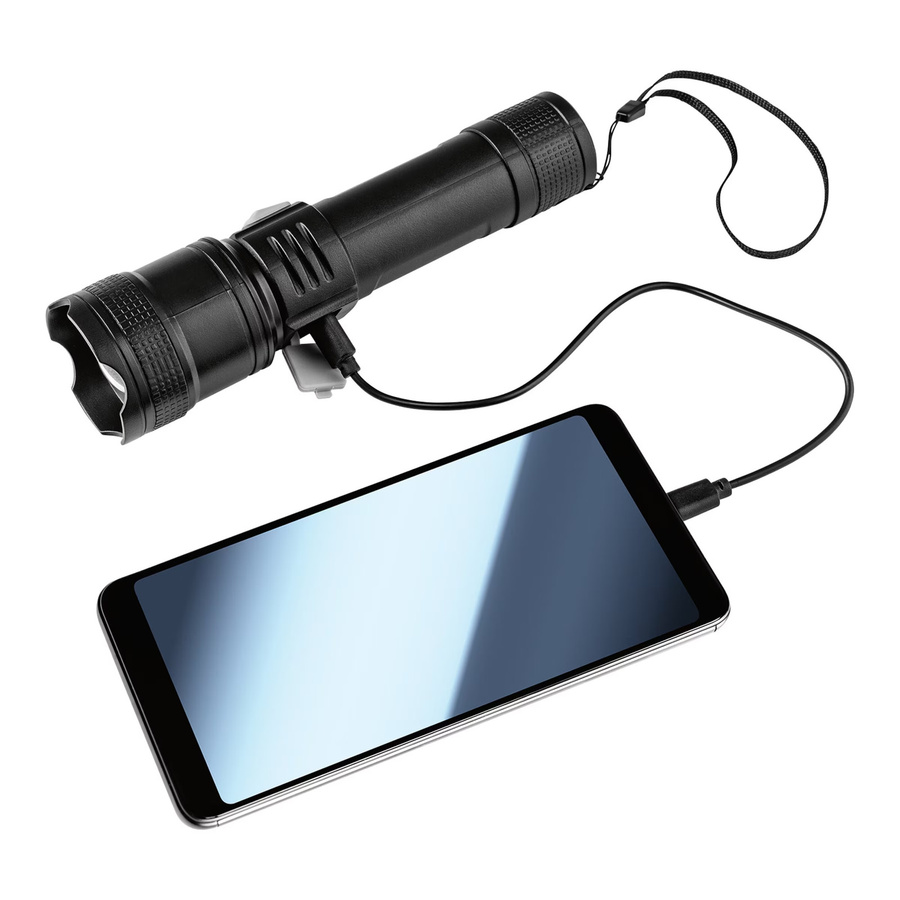 EASYmaxx LED-Akku-Taschenlampe in Schwarz - Bild 3