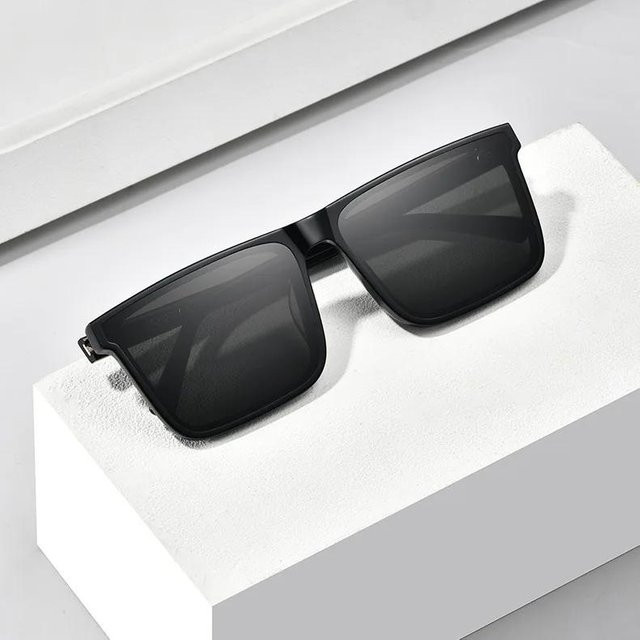 Square Sonnenbrille, rechteckig, Unisex, Vollrand, Kunststoff, black grey - Bild 1