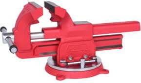 KS Tools Parallel-Schraubstock mit Drehteller in Rot aus Stahl, Öffnungsweite: 125 mm - Bild 1