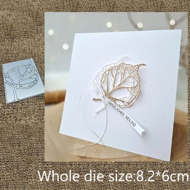 XLDesign Craft Metall-Schablonenform Blattrahmen für Bastelarbeiten und Scrapbooking - Bild 1