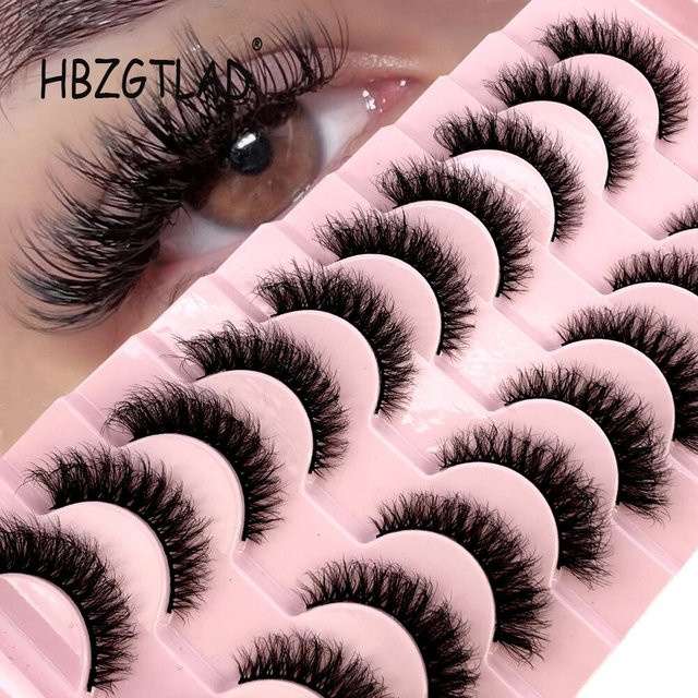 Falsche Wimpern 3D Faux Nerz, Black, Natürlich, Unisex, 10 Paare - Bild 1
