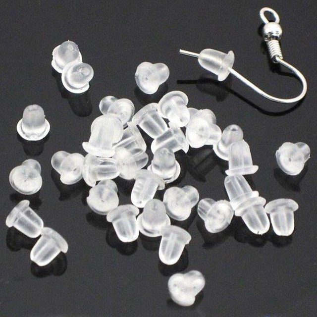 Home Craftdiy Ohrring-Rückenstopper, Gummi, 4 x 4 mm, 1000pcs - Bild 1