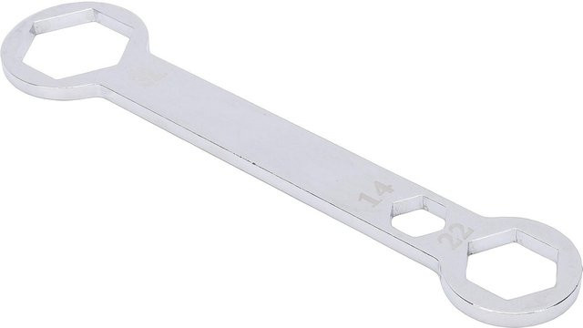 TOMTOP JMS Kombinierter Achsschlüssel in Silber als Demontagewerkzeug für Motorrad-Vorder- und Hinterachsen, B/T/H: 32 x 22 x 14 mm - Bild 1