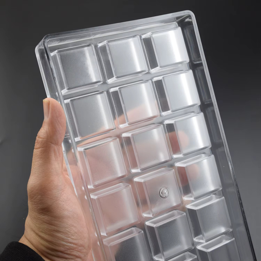ALICAKE Schokoladenform aus Polycarbonat in Würfelform, transparent - Bild 3