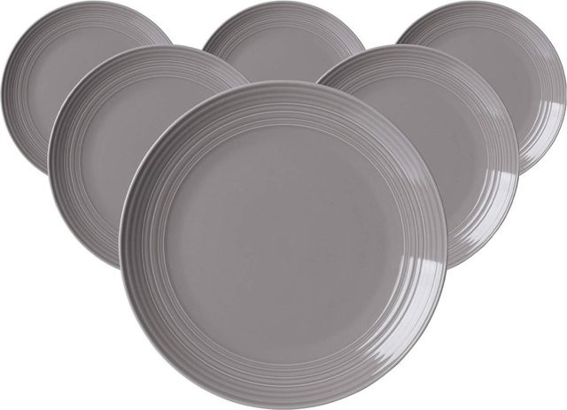 Ritzenhoff & Breker Speiseteller Levi Dinner Plate, Farbe: Grau, 6er Set, Durchmesser: 27 cm - Bild 1