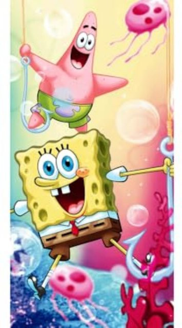 Jerry Fabrics Sponge Bob Schwammkopf Badetuch aus Mikrofaser in Multicolour, B/B: 140 x 180 cm - Bild 1