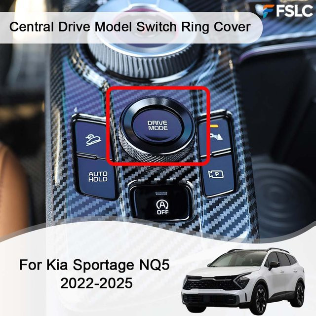 GZYY CAR Antriebsschalter Ring Abdeckung für Kia Sportage NQ5 2022-2025 in Schwarz - Bild 1