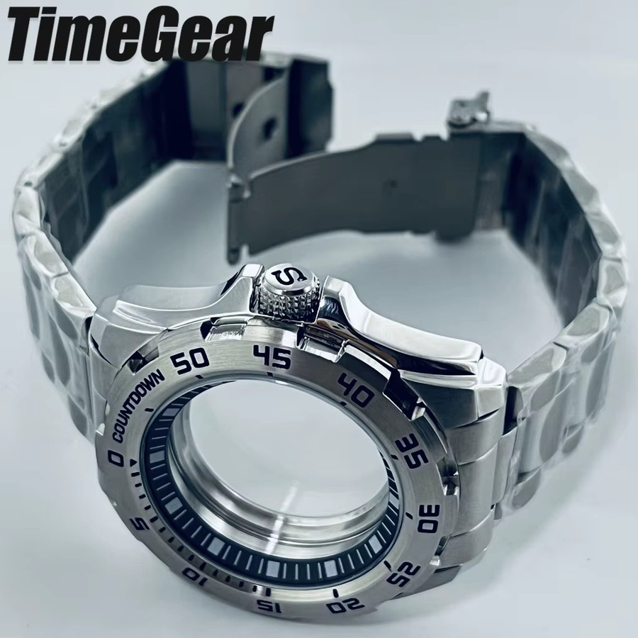 AETEEY Uhrengehäuse Edelstahl, Silber, Herren, 44 mm - Bild 2