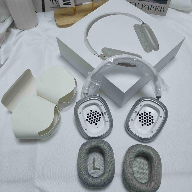 ZJM Mall Kabellose Bluetooth 5.0 Kopfhörer mit Mikrofon und Siri Pop-up-Fenster, On-Ear Sport-Kopfhörer mit schwerem Bass und abnehmbaren magnetischen Ohrpolstern, Weiß - Bild 1