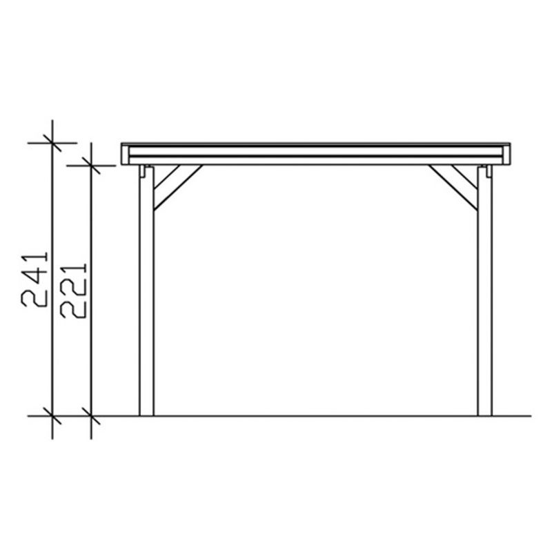 SKANHOLZ Carport Friesland aus imprägniertem Holz in Braun, B/T: 314 x 708 cm, Firsthöhe: 241 cm - Bild 3