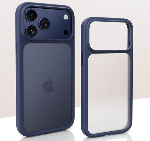 Stoßfeste transparente matte Handyhülle für Apple iPhone 17 16 15 14 13 Pro Max in Blau - Bild 1