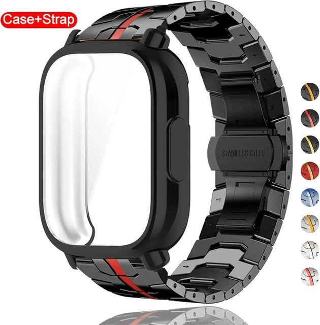 CHIICSMART Uhrenarmband und Hülle für Redmi Watch 5 Active, Edelstahl - Bild 1