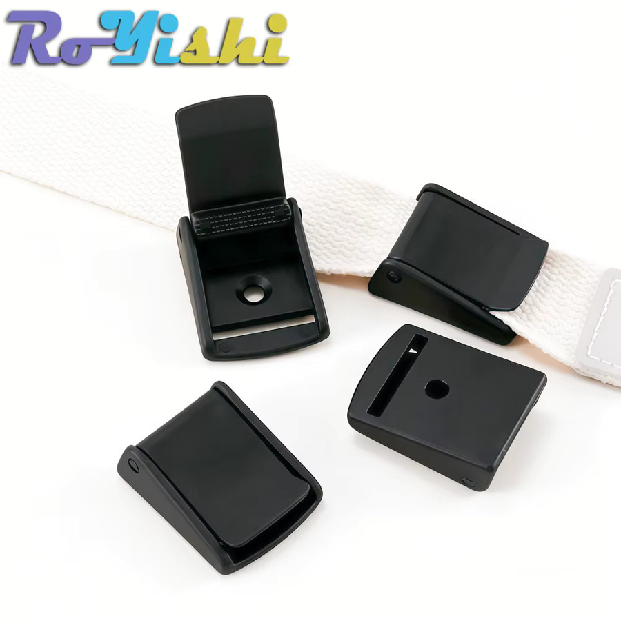 RoYishi Kunststoff-Klemmschnalle in Schwarz für Gurtband 15-50mm zur Verwendung an Haustierwesten, Rucksäcken und Taschenzubehör - Bild 3