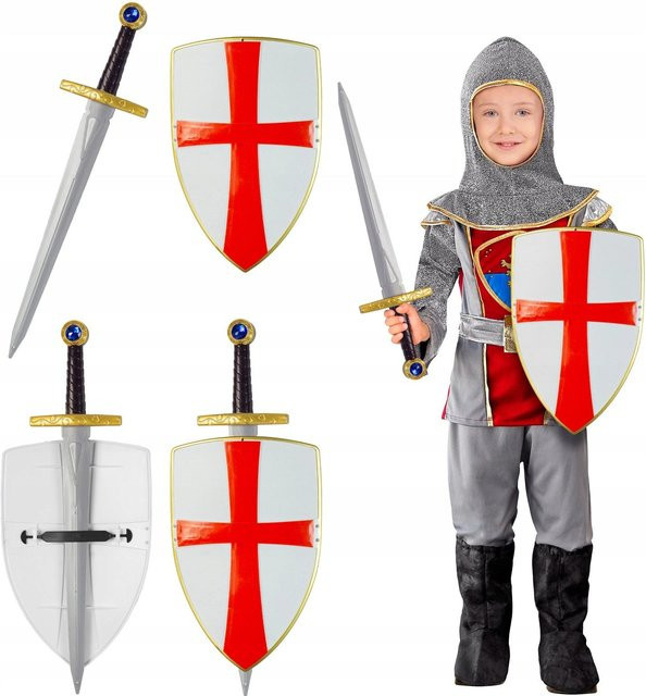 Super Merchant Ritter-Set Ritterlicher Krieger Schwert und Schild Waffe Mittelalterlich - Bild 1