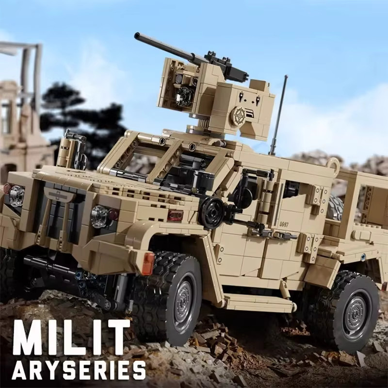 MOQIDODO MOC JLTV Gepanzertes Fahrzeug M983 Raketenfahrzeug Bausteine Spielzeug in Grau - Bild 2