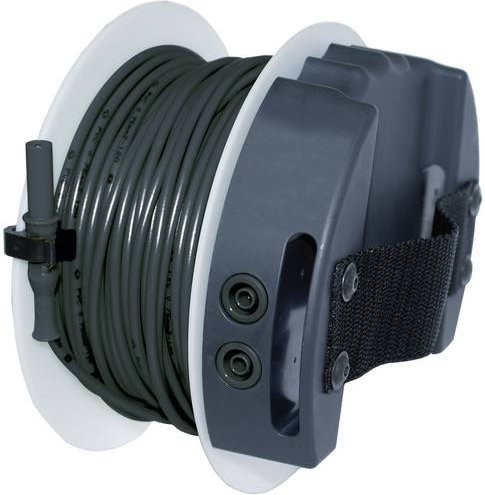 Benning TA 5 Sicherheits-Messleitung mit Lamellenstecker und 4mm Buchse, Schwarz, 40,00 m - Bild 1