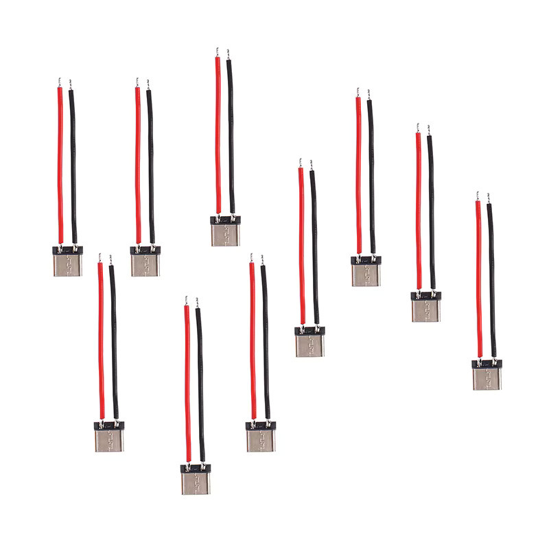 HUXUAN 10 Stück Micro-USB und USB-C 2-polige horizontale Stecker-Steckplatine für Schnellladeanschlüsse - Bild 2