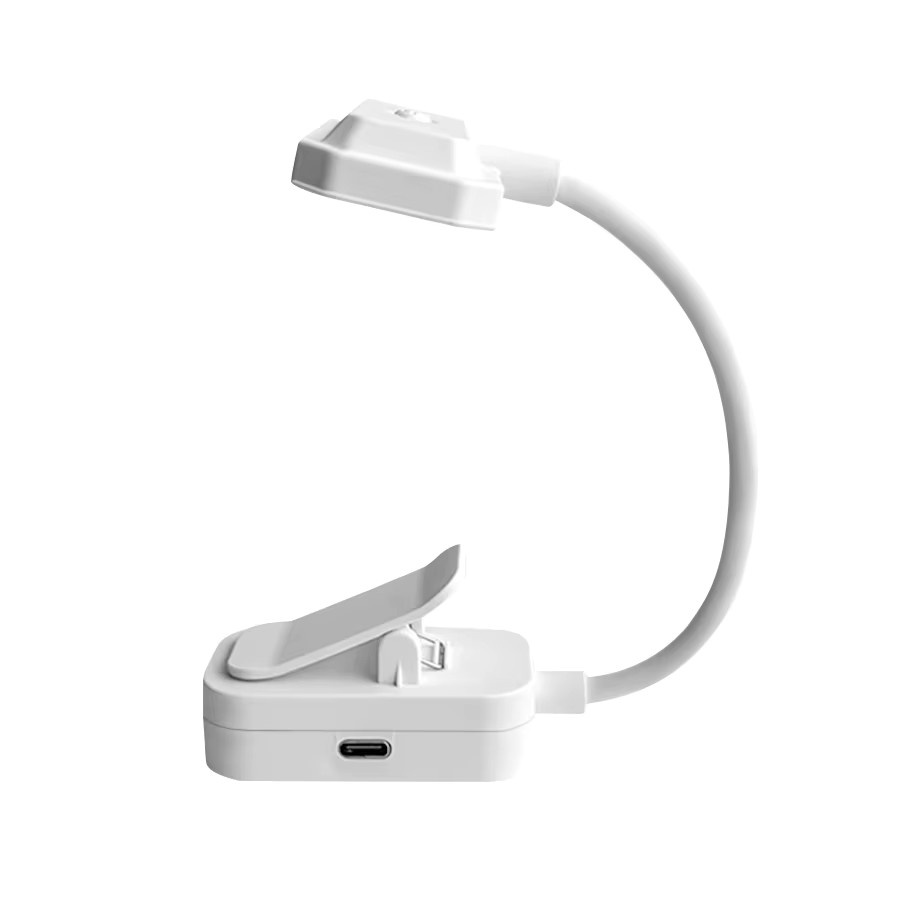 GGBEE USB-aufladbare LED-Klemmleuchte in Weiß mit 3 Farbmodi und Augenschutz für Schreibtisch und Nachttisch - Bild 6