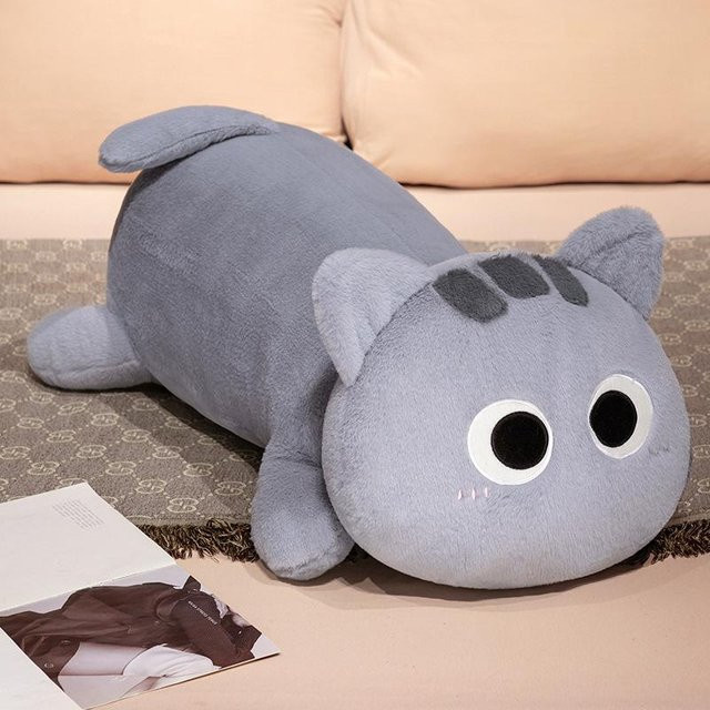 Liegende Katze, Plüschtier, Puppe, 50cm - Bild 1