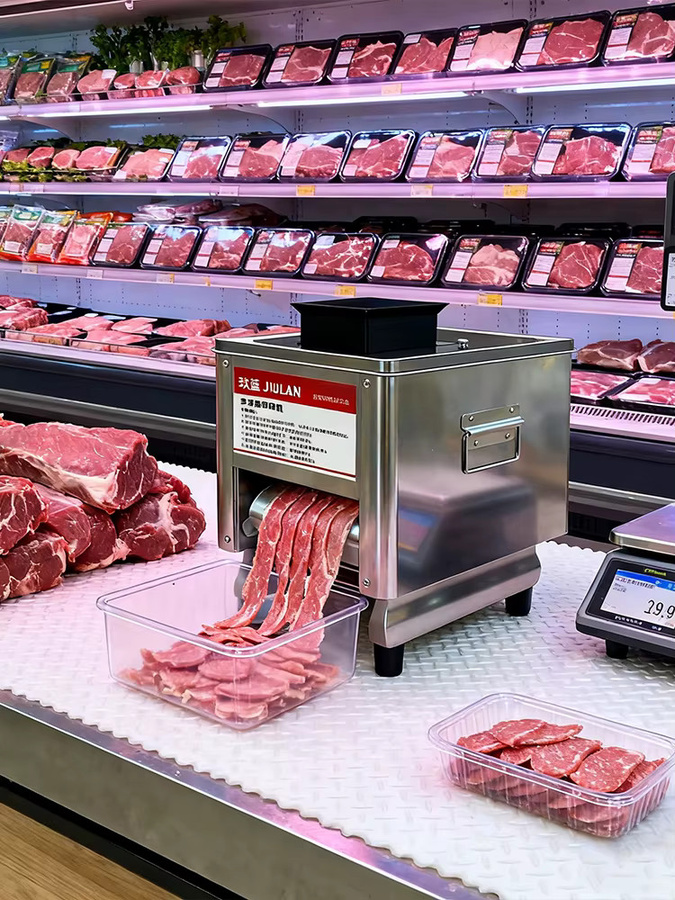 Elektrischer TYCUGA Fleischschneider aus Edelstahl in Silber für Fleisch, Fisch und Gemüse - Bild 4