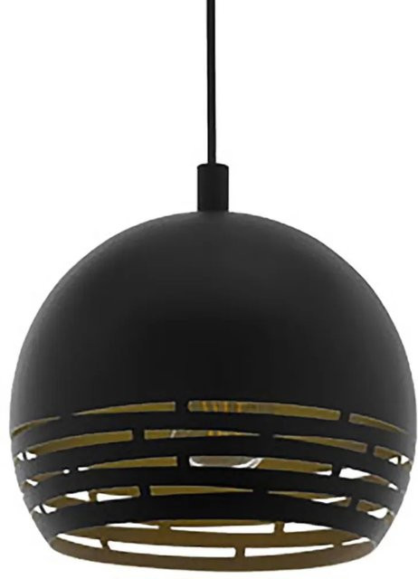 Eglo Pendelleuchte Camastra 1-flammig modern Schwarz-Gold mit E27 Fassung - Bild 1