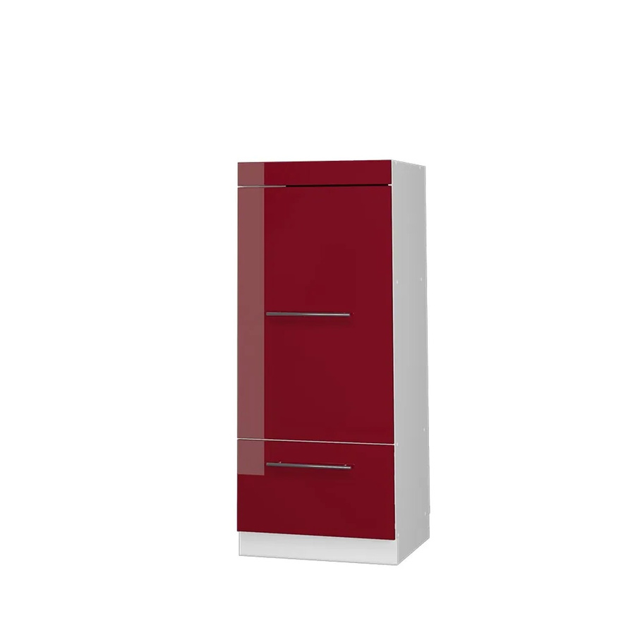 Vicco Mikrowellenschrank Fame-Line Küchenregal Bordeaux Hochglanz Weiß B: 60 cm, H: 153,6 cm, T: 58 cm - Bild 2