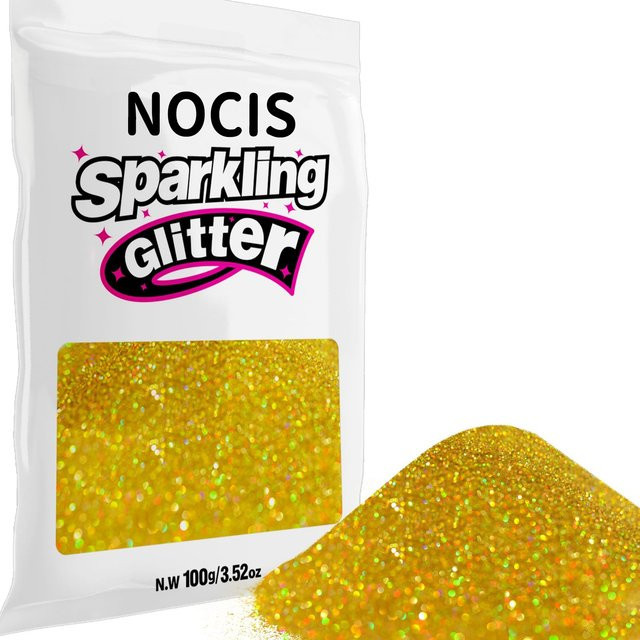 NOCIS Glitzer, goldener holografischer Glitzer, 100 g - Bild 1