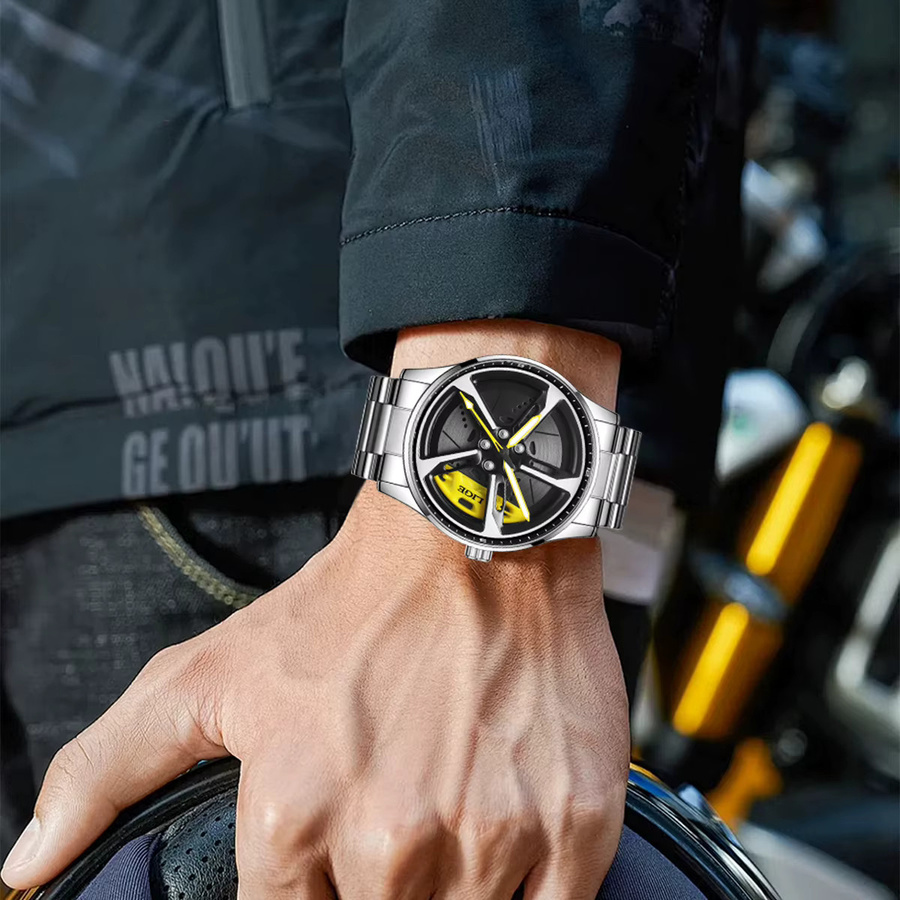 LIGE Armbanduhr Quarz, Edelstahl, Schwarz, Herren - Bild 6