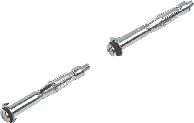 LUX-TOOLS Metallhohlraumdübel aus Stahl mit Schraube, Farbe Silber, Durchmesser: 5 mm, Länge: 65 mm, 2 Stück - Bild 1