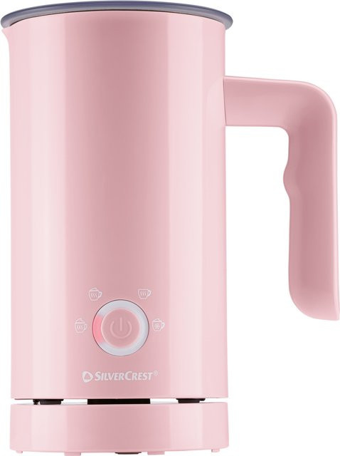 SILVERCREST Milchaufschäumer elektrisch in Pink mit Edelstahl- und Silikonkomponenten - Bild 1