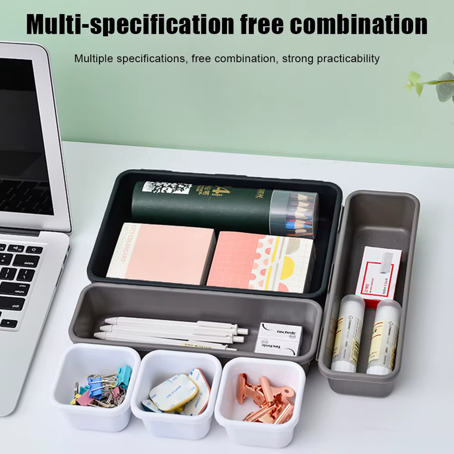 8-teiliges Organizer-Set für Schmuck und Kleinteile aus Kunststoff in Grau - Bild 5