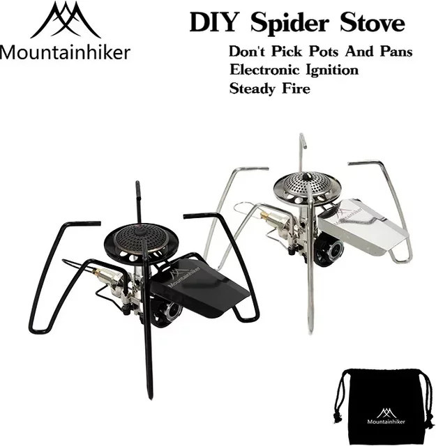 Mountainhiker Tragbarer Campingherd zum Falten in Silber für Outdoor und Picknick - Bild 1