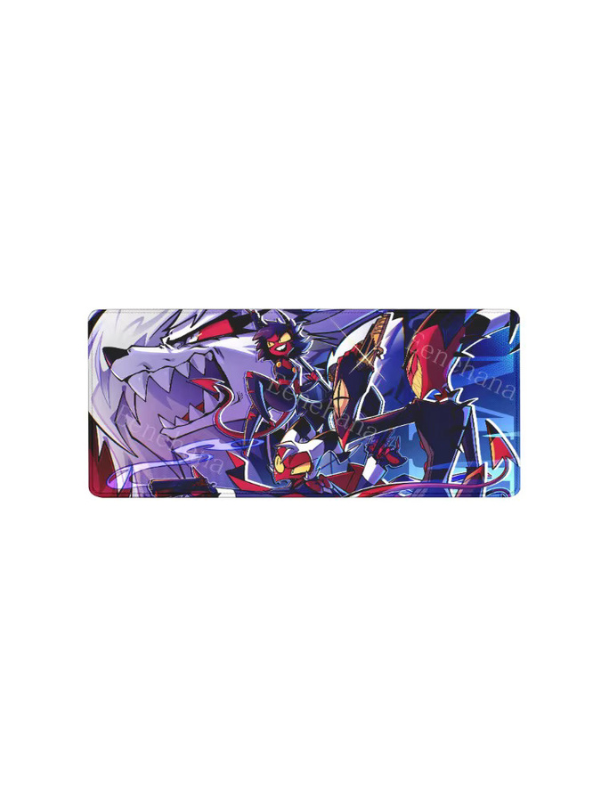 Eenehana Anime Helluva Boss XXL Gaming-Mauspad Schreibtischunterlage Multicolor B/T: 90 x 40 cm - Bild 5