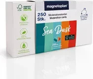 Magnetoplan Moderationskarten Sea Dusk, beschreibbar, farbsortiert, 250 Stück, B 200 mm x H 100 mm - Bild 1