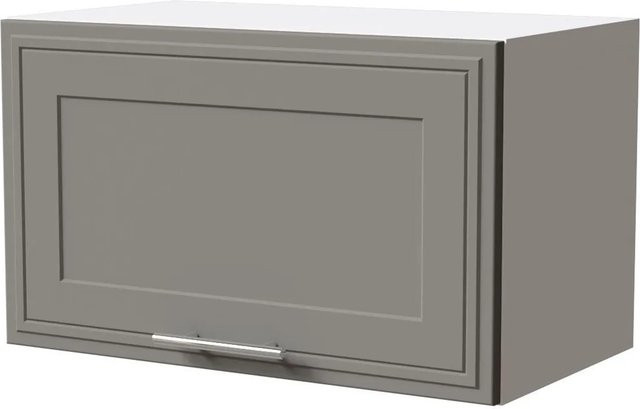 Feldmann-Wohnen Klapphängeschrank Salo W4B/60 Küchenschrank mit Kassettenfront und Gasdruckdämpfer, Weiß / Dust Grey Matt, B/T/H: 60 x 32,5 x 36 cm - Bild 1