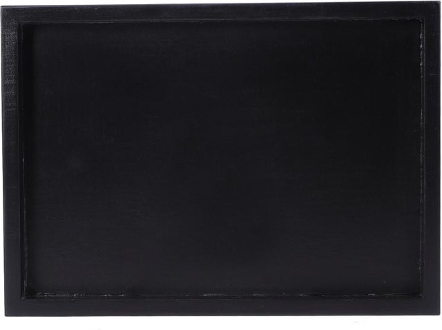 CosyHome Mehrzweck Serviertablett aus Holz, rechteckig, Schwarz, B/T/H: 25 x 18 x 2 cm - Bild 1