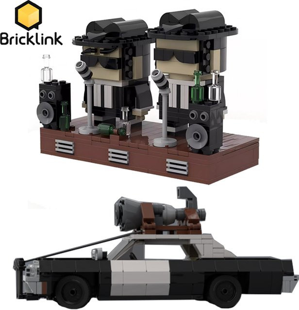 Bricklink Blues Brothers Ziegelkopf und Bluesmobile, Fahrzeuge, Set / Bundle - Bild 1