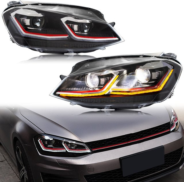 LED-Scheinwerfer Projektor-Frontlampen-Baugruppe für Volkswagen VW Golf VII Golf MK7 TSI TDI 2012–2017 - Bild 1