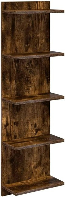 vidaXL Wandregal in Raucheiche, modern, braun, B/T/H: 30 x 15 x 100 cm - Bild 1