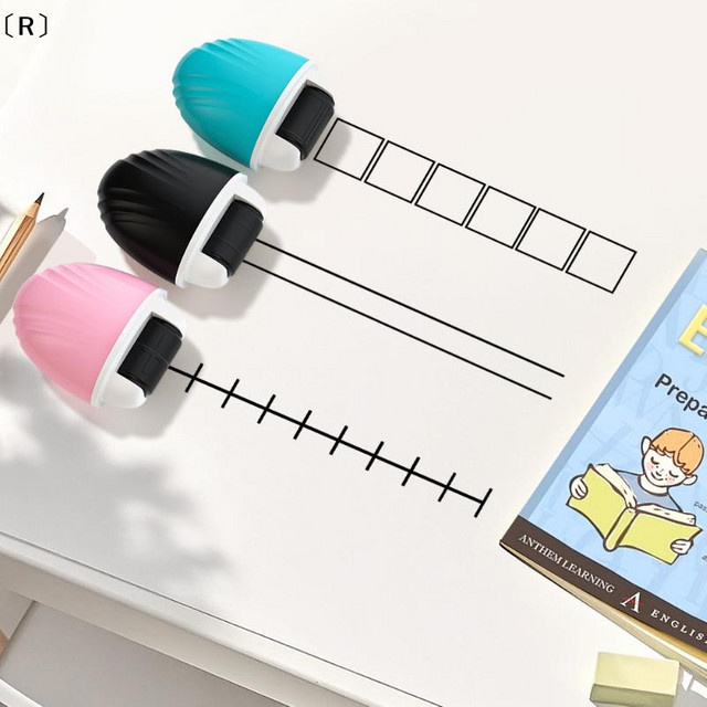 Rollerstempel mit Doppellinien-Gitter als praktisches Korrekturwerkzeug für Mathematik und Englisch - Bild 1
