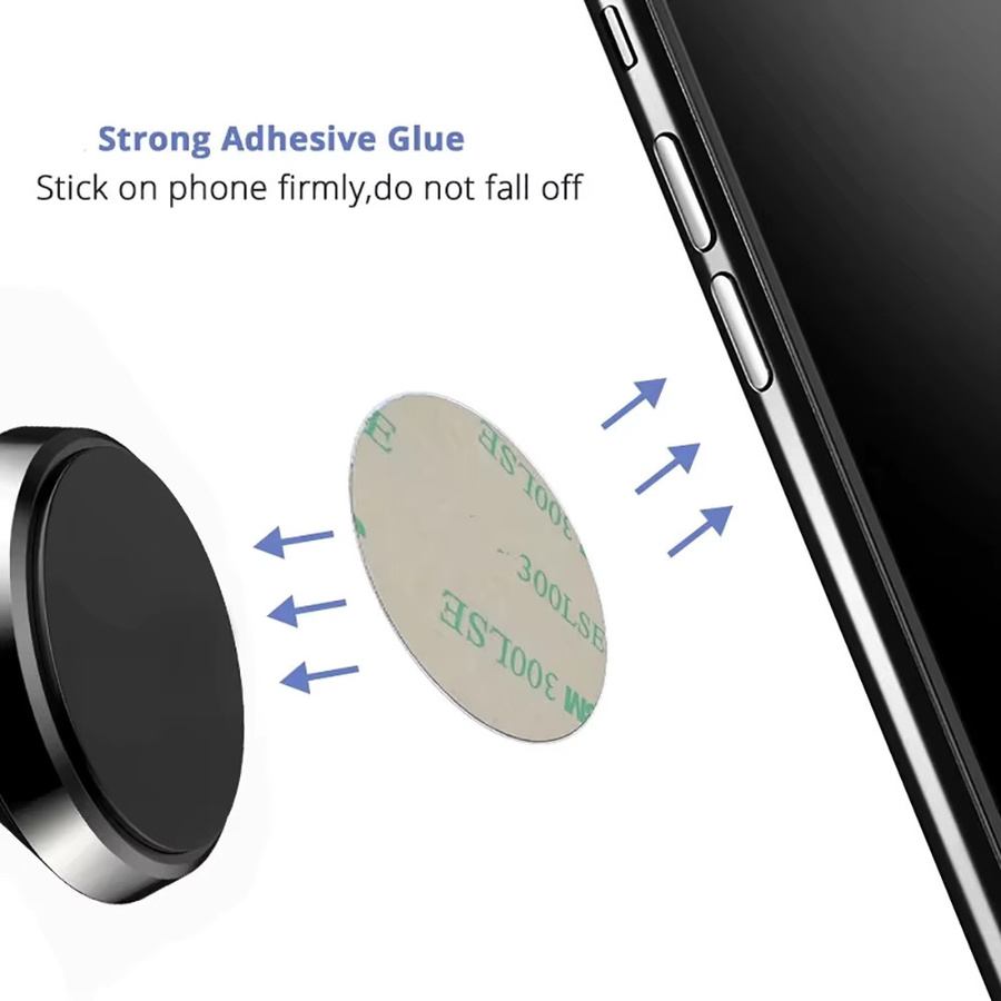 10er Set Magnetische Metallplatten in Schwarz für Auto-Telefonhalterungen, Durchmesser: 30 mm, 35 mm, 40 mm, 50 mm und 60 mm - Bild 2
