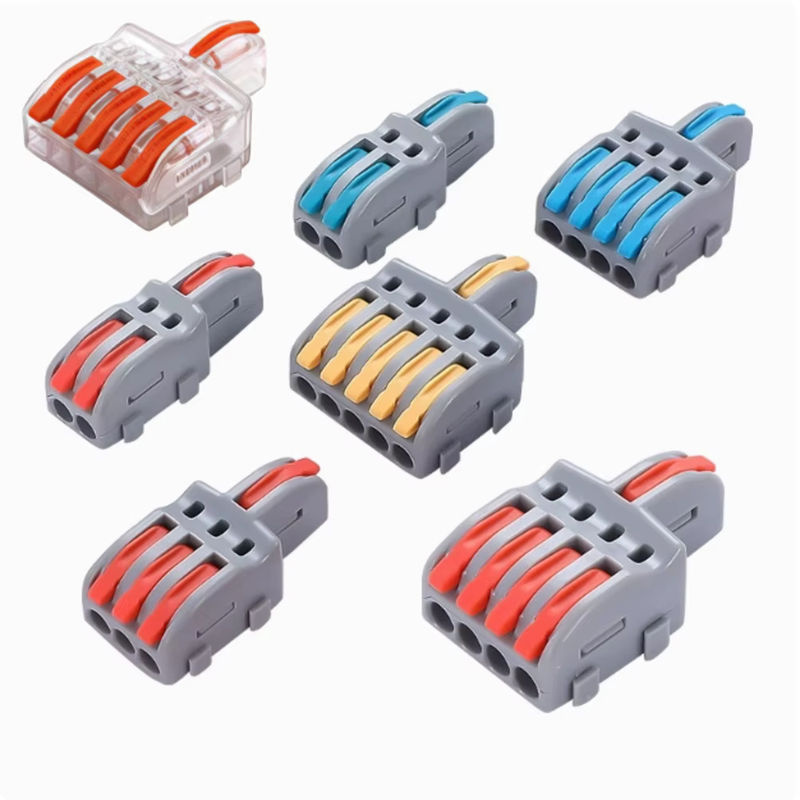 QHJIA Mini-Multi-Port-Kabelstecker Universeller kompakter Splitter-Push-In-Klemmenblock für elektrische Leiter im Haushalt - Bild 4