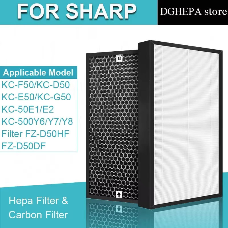 Sharp Kohlefilter Ersatzfilterzubehör für Luftreiniger KC-D50 KC-E50 KC-F50 KC-G50 KC-50E1/E2 KC-500Y6/Y7 B/T/H: 40,0 x 22,0 cm - Bild 3