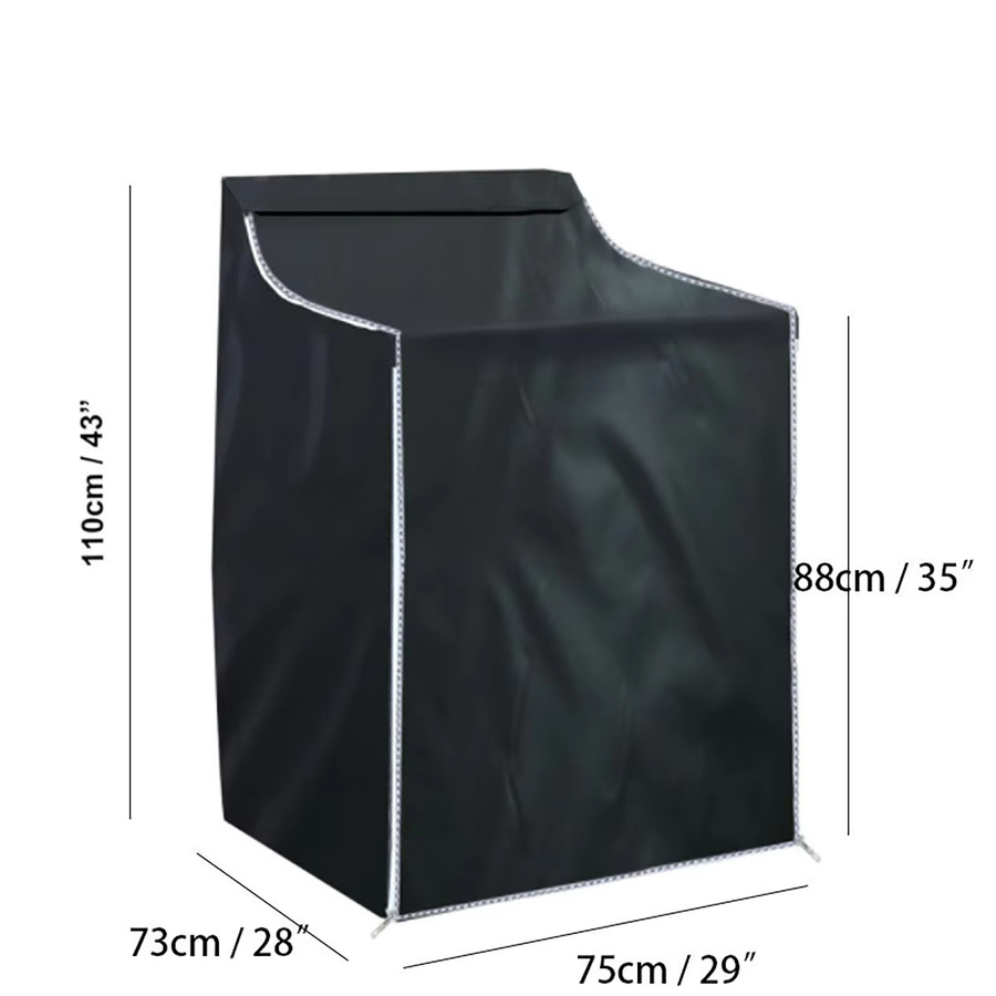 Waschmaschinen-Abdeckung für Toplader von MY·BAKERMAN mit Reißverschluss in Silber, B: 73,66 cm, T: 71,12 cm, H: 101,6 cm - Bild 6
