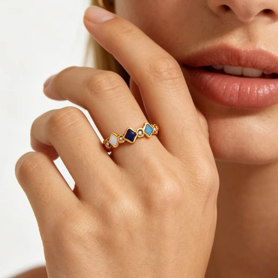 ICFTZWE Ring Edelstahl, goldfarben, Zirkonia, Damen - Bild 2