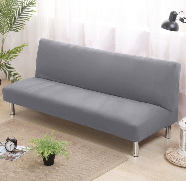 YZFZP Wasserdichter Sofa-Bettbezug ohne Armlehne in Silber, elastischer und rutschfester Couchbezug aus Polyester, L Size - Bild 1