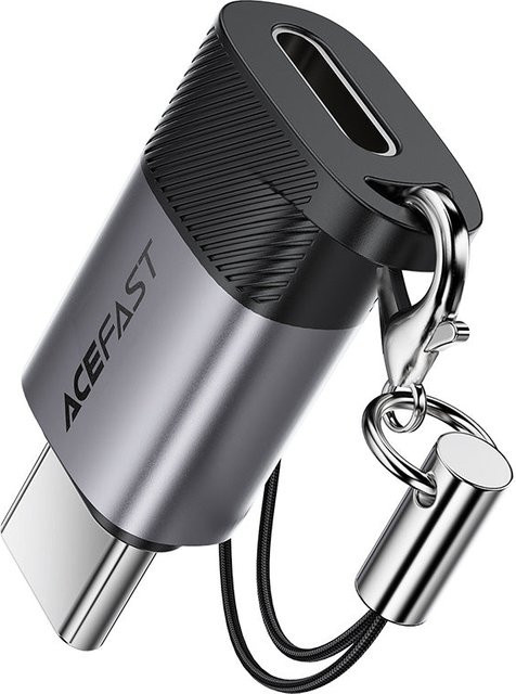 Acefast J19 Daten- und Ladeadapter Lightning auf USB-C, Grau - Bild 1