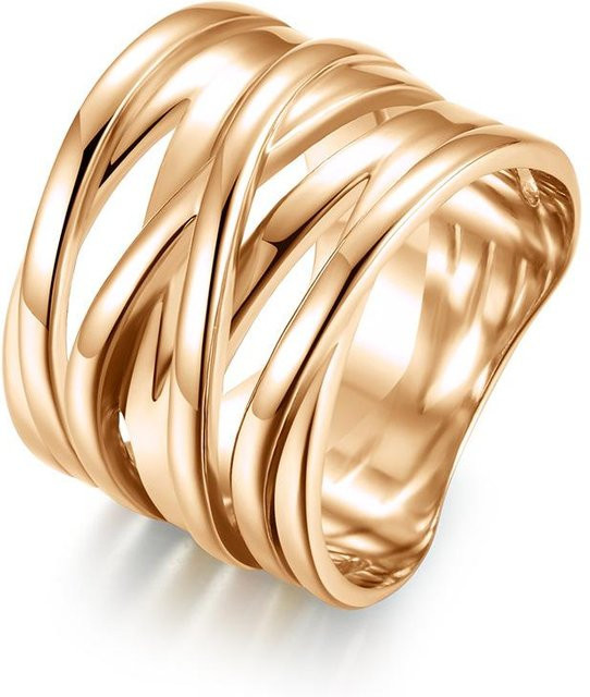 YIRAN Ring Edelstahl, dreifarbiger Farbverlauf, Damen, Größe 9 - Bild 1