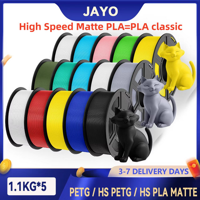 JAYO 3D-Drucker-Filament PETG Matt Hochgeschwindigkeits-Druckmaterial 1,75 mm 5,5 kg - Bild 1