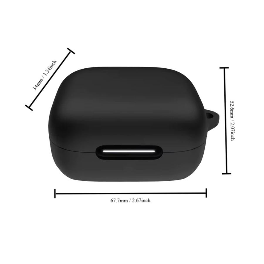 Silikon Schutzhülle mit Haken für Soundcore R50i NC Bluetooth Ohrhörer in Schwarz - Bild 5